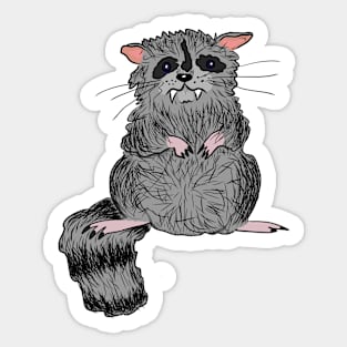 Gray Raccoon Sticker